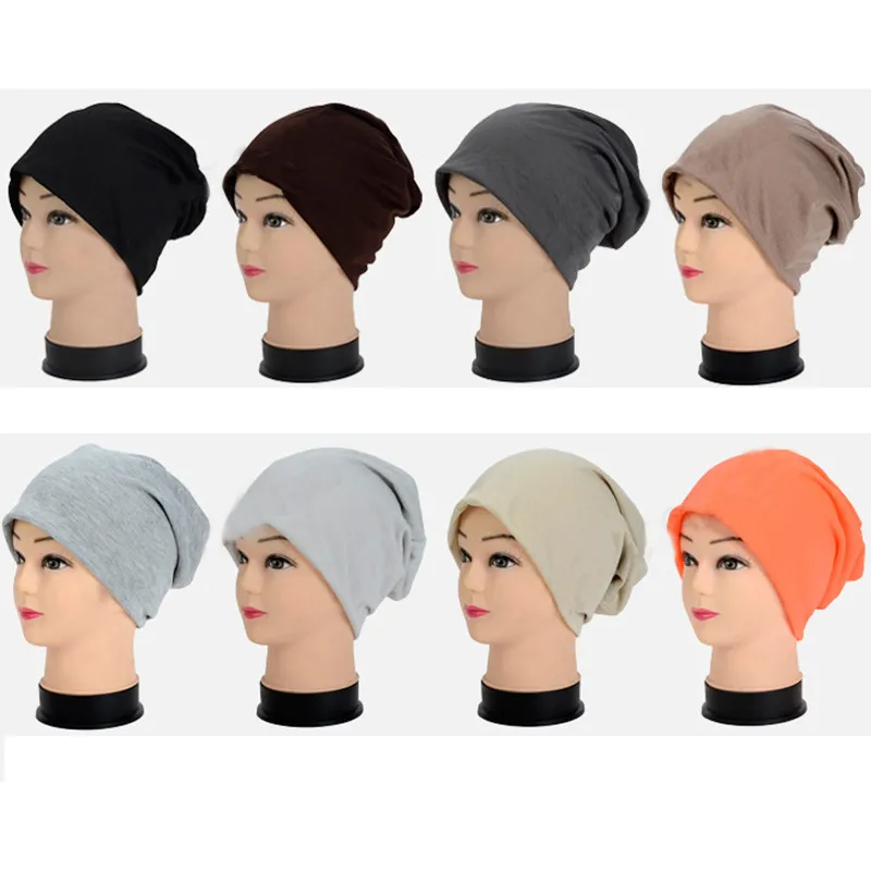 Осенне зимняя мужская Шапка бини Skullies повседневная хлопковая водолазка мужские