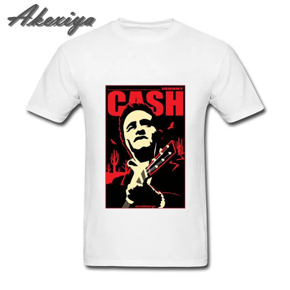 Мужская приталенная футболка с коротким рукавом johny Cash черная Повседневная
