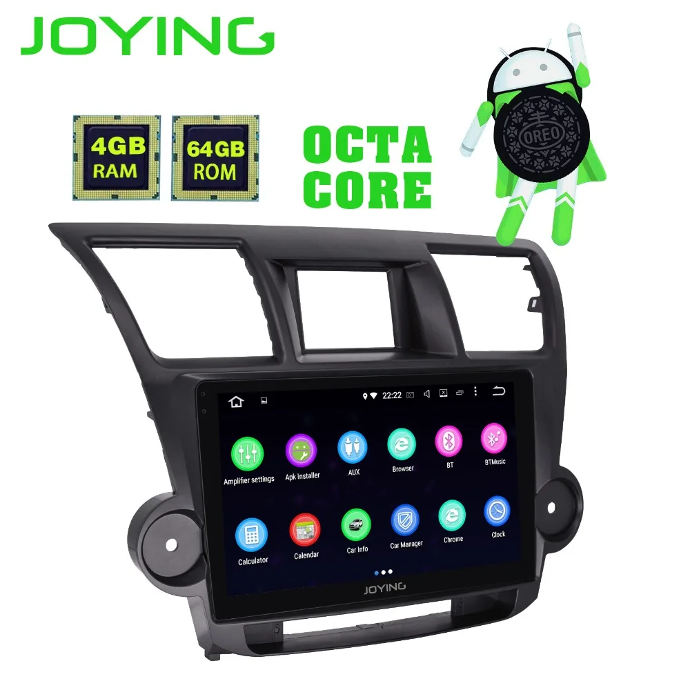 JOYING 10 1 "ips 8 Восьмиядерный автомобильное радио аудио Android стерео Мультимедиа для