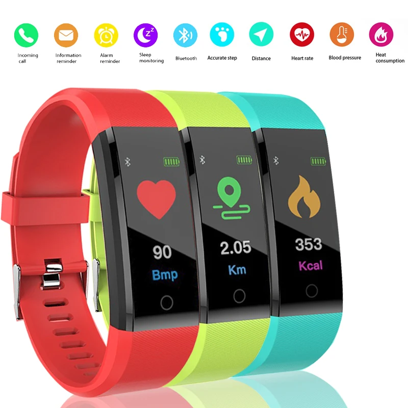 Смарт-браслет сердечного ритма крови Давление Smart Band Фитнес трекер Bluetooth Smartband