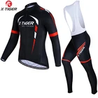 Набор теплых велосипедных костюмов X-Tiger 2019, зимняя одежда для горного велосипеда с длинным рукавом, сохраняющая тепло одежда для гонок