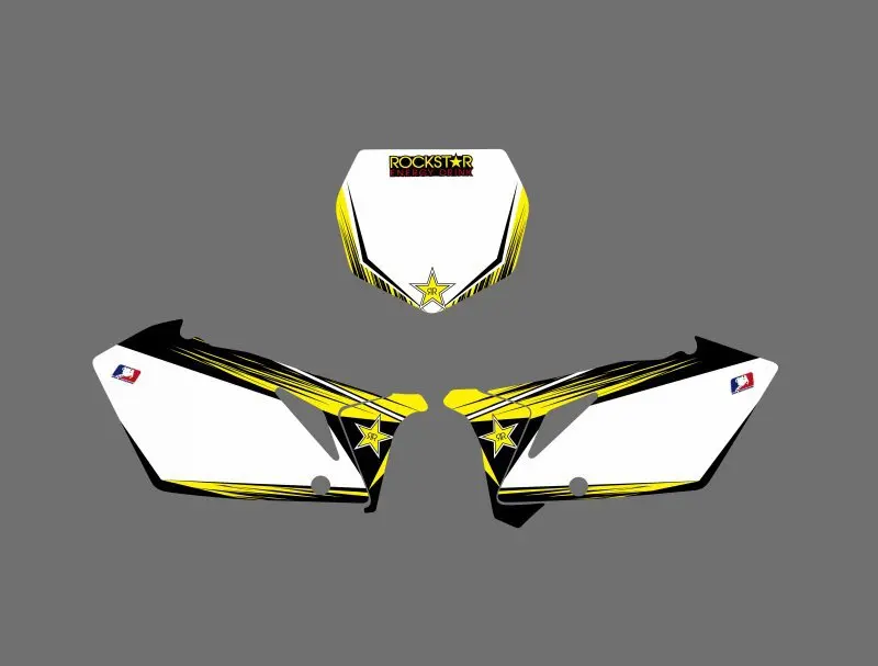 0589 желтые Звездные новые наклейки EAM графические Фоновые для Suzuki RMZ450 RM-Z450 2007 RMZ RM-Z
