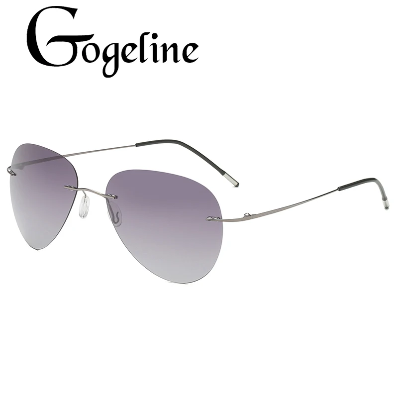 Солнцезащитные очки без оправы для мужчин и женщин поляризационные авиаторы