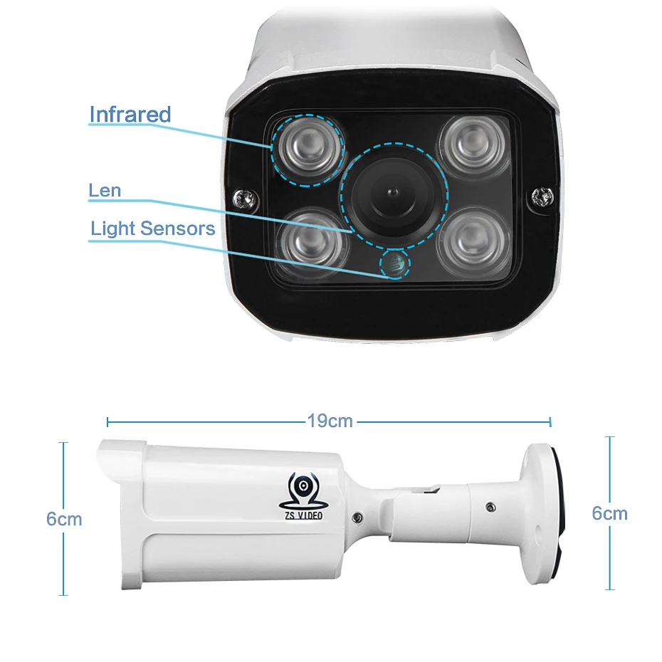 ZSVEDIO CCTV инфракрасная IP камера HD просмотр NVR Wi Fi наружная система сигнализации