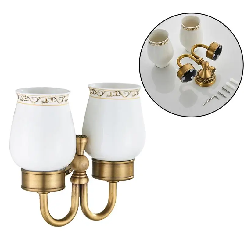 1 шт. держатель для чашки резная античная медь винтажная пара настенный