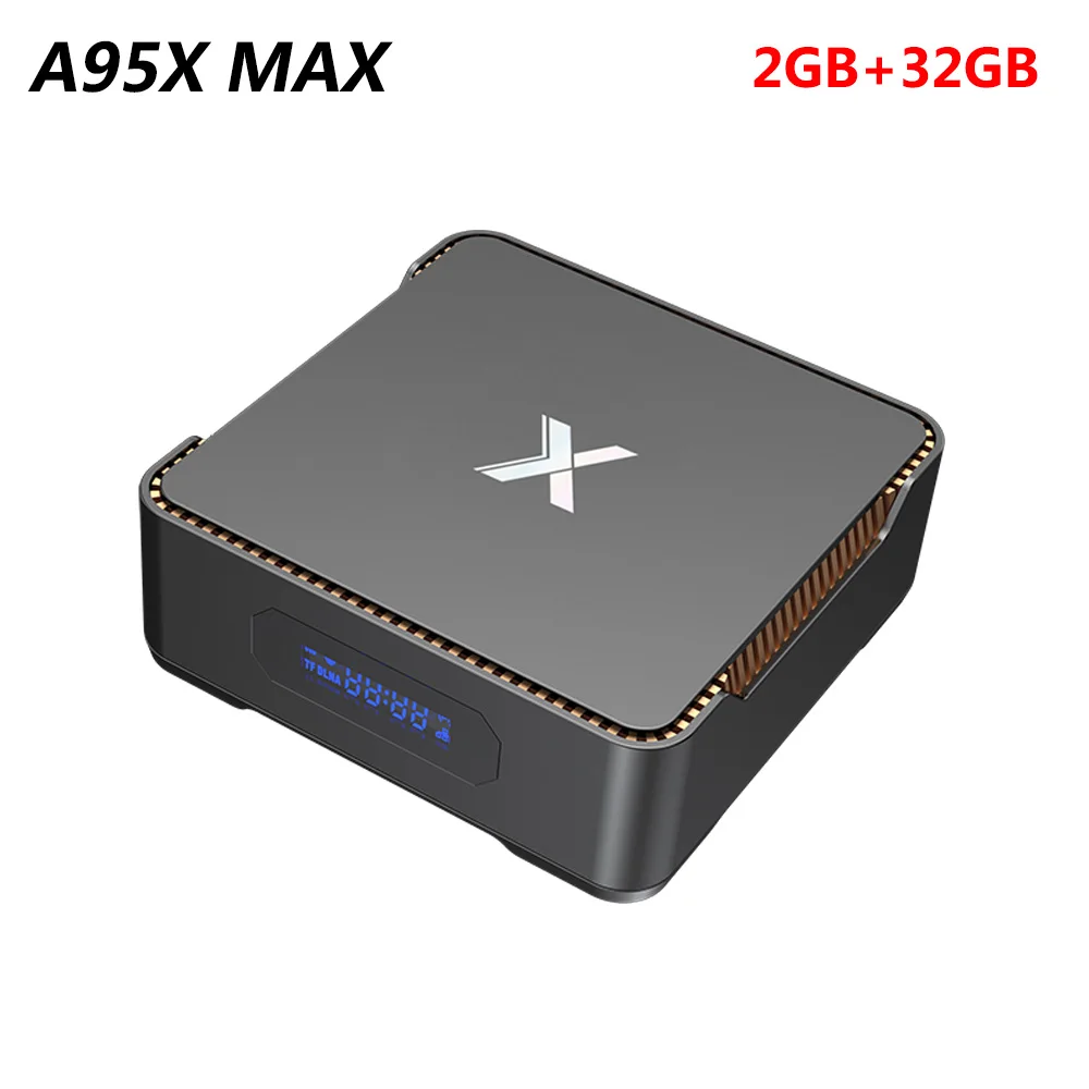 only 2GB 32GB TV Box A95X MAX 4 ГБ ОЗУ 64 Гб ПЗУ Смарт Android 8,1 ТВ коробка Amlogic S905X2 1000M 2,4G 5G WiFi Bluetooth 4K HD медиаплеер Поддержка HDD - Цвет: only 2GB 32GB TV Box