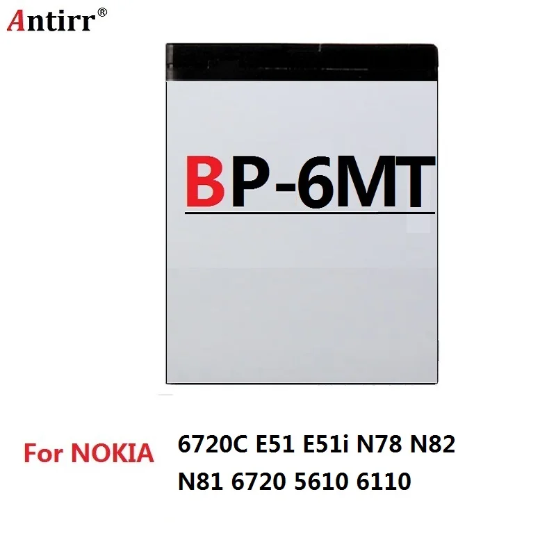 BP 6MT/BP6MT/BP 6MT 1050mAh аккумулятор для Nokia 6720C E51 E51i N78 N82 N81 6720 5610 6110|Аккумуляторы мобильных