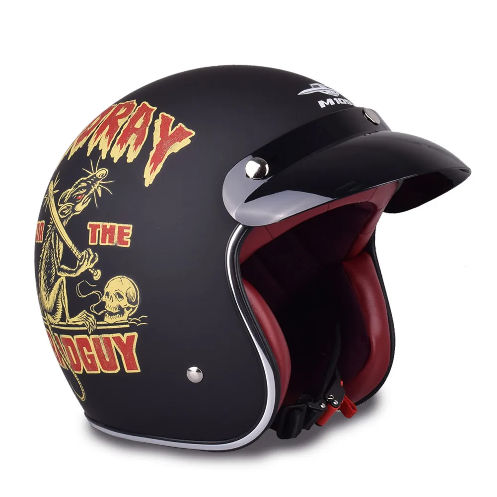 M109R Ретро Чоппер мотоциклетный шлем 3/4 с открытым лицом винтажный мото Casco Motocicleta