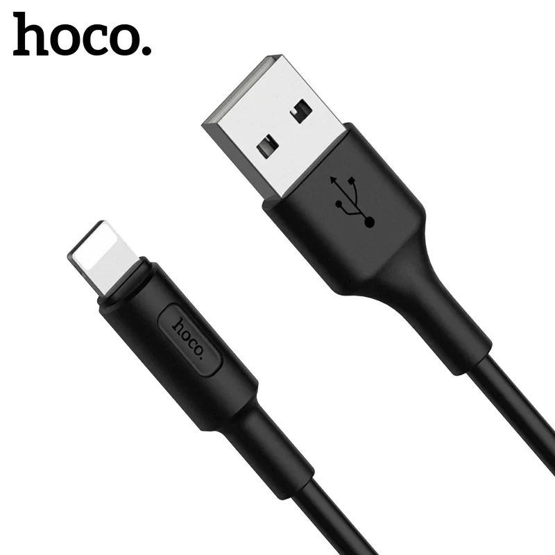 Кабель HOCO USB для iPhone XS MAX XR 8 7 6 5 6s быстрая зарядка кабели синхронизации данных Apple