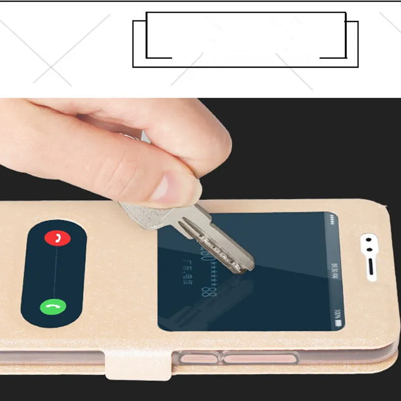Meizu m5 M5S M5C случае Роскошные Кожаные Бесплатная Флип держатель Окна Стенд задняя