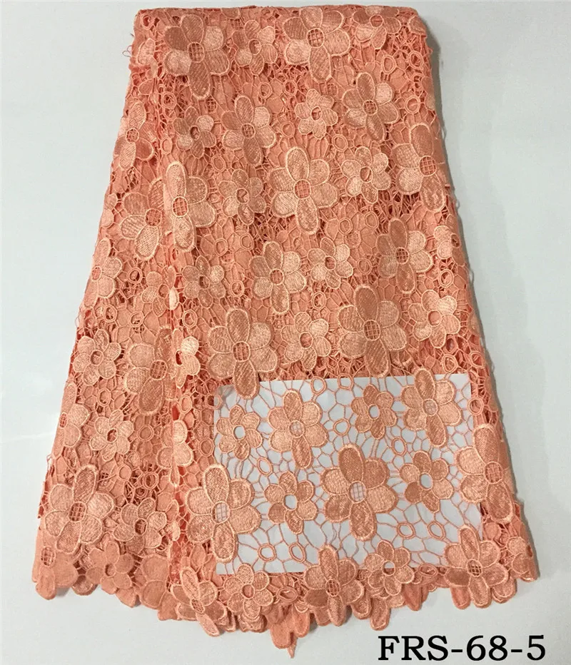 Африканский гипюр кружевной ткани Горячая распродажа! сплошной цвет дизайн