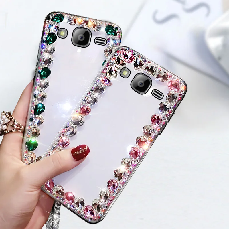 For Samsung galaxy j2prime ultra thin transparent soft shell luxury fashion inlaid diamond to prevent falling cell phone | Мобильные