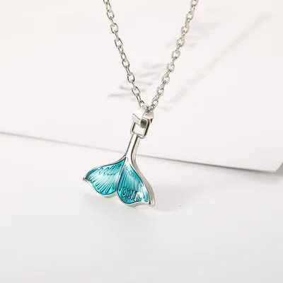 Простое модное креативное ожерелье с космическим океаном удачный хвост дельфины