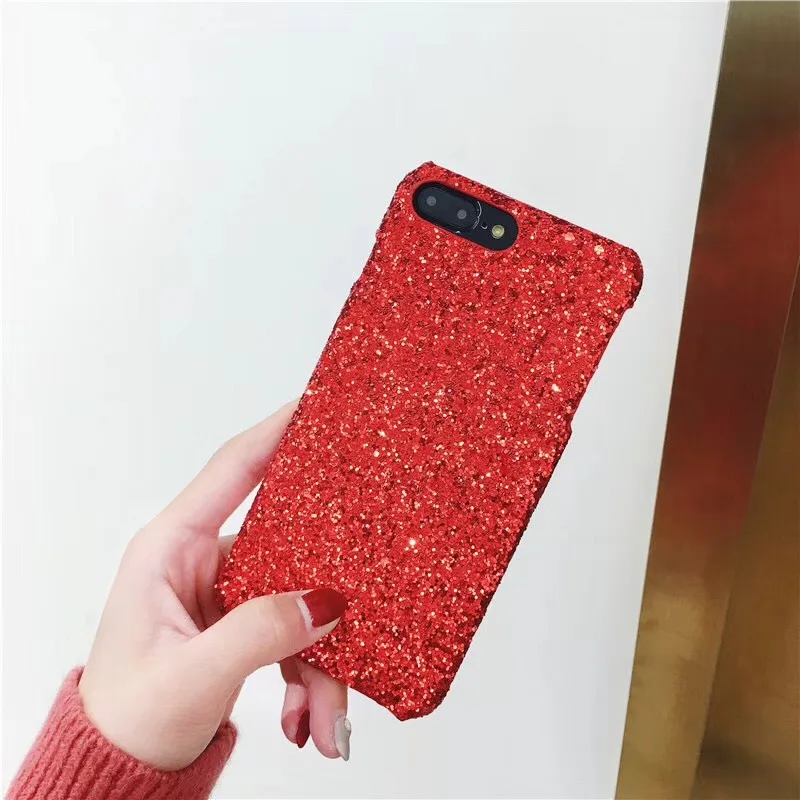 Роскошный блестящий чехол для iPhone 5 7 Plus 6 6S 8 ПК Жесткий Чехол задней панели