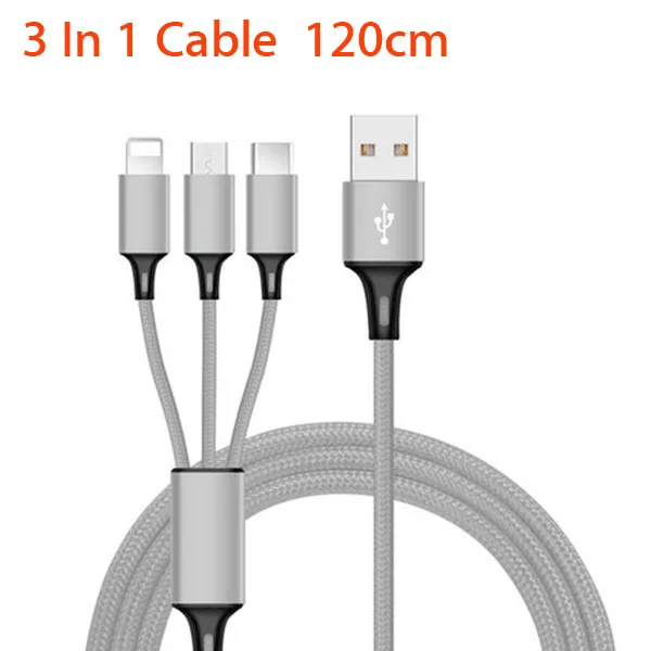 3 в 1 Micro USB Type C мульти зарядный кабель для huawei P20 P10 P9 mate 10/20/9 lite Y9 p smart 2019 nova 4 2 3i oppo f9