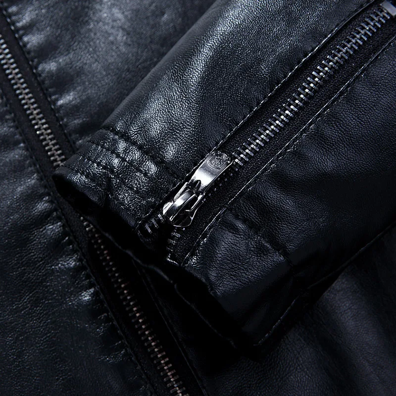 M-5XLBig coats. male genuine leather clothing plus size velvet slim motorcycle jacket outerwear | Мужская одежда