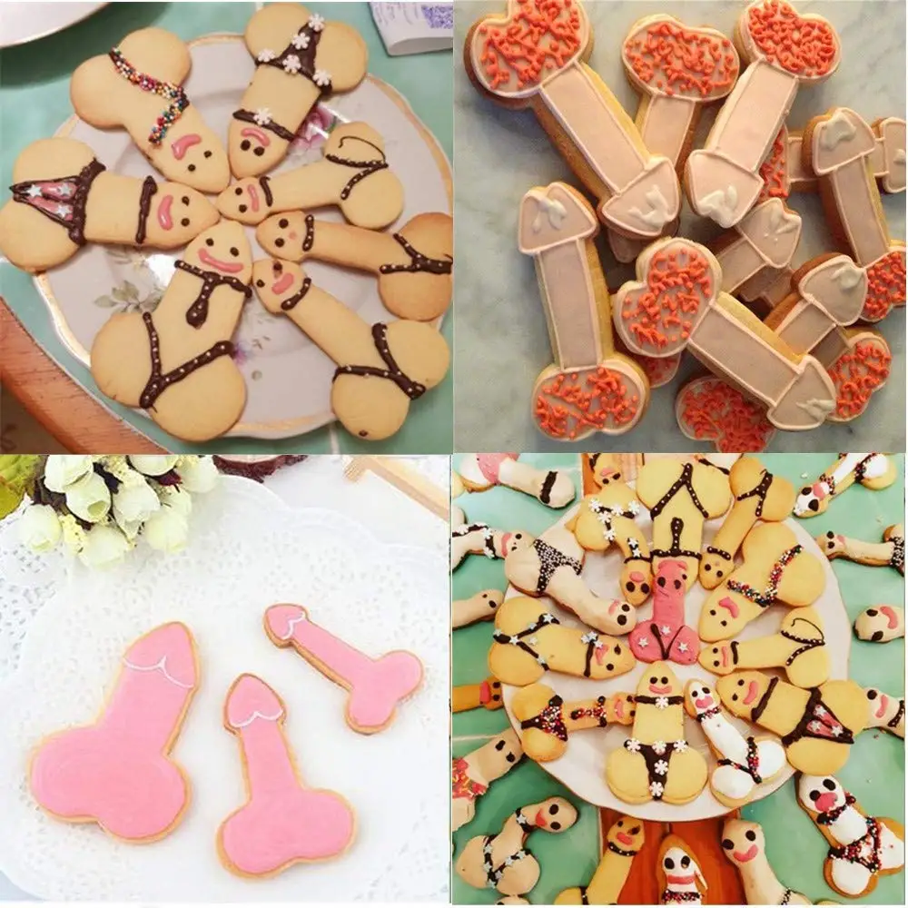 3 шт./компл. пикантная форма для печенья в виде пениса из нержавеющей стали