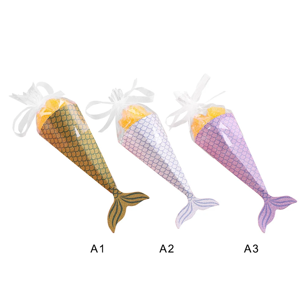 20 шт красочные коробки для конфет подарочные сумки Русалочки товары вечеринок