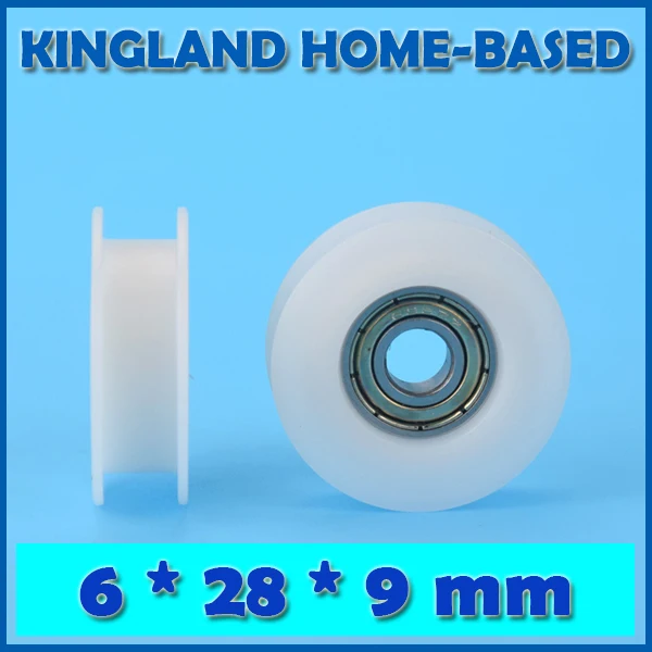 10PCS 6*28*9mm 3D Printer Belt Wheels POM Plastic Coated Window Door Roller Bearing Accessories Parts Sliding | Обустройство дома