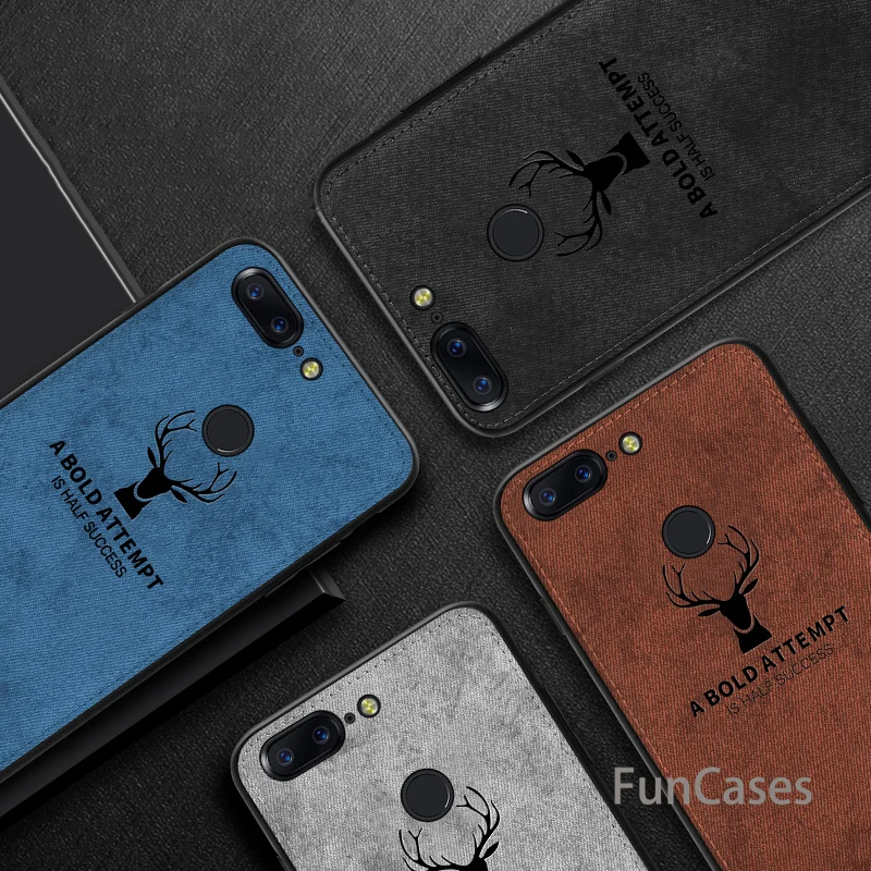 Тканевый чехол для Oneplus 6 T Классическая Матовая Мягкая жесткая задняя крышка 5T One