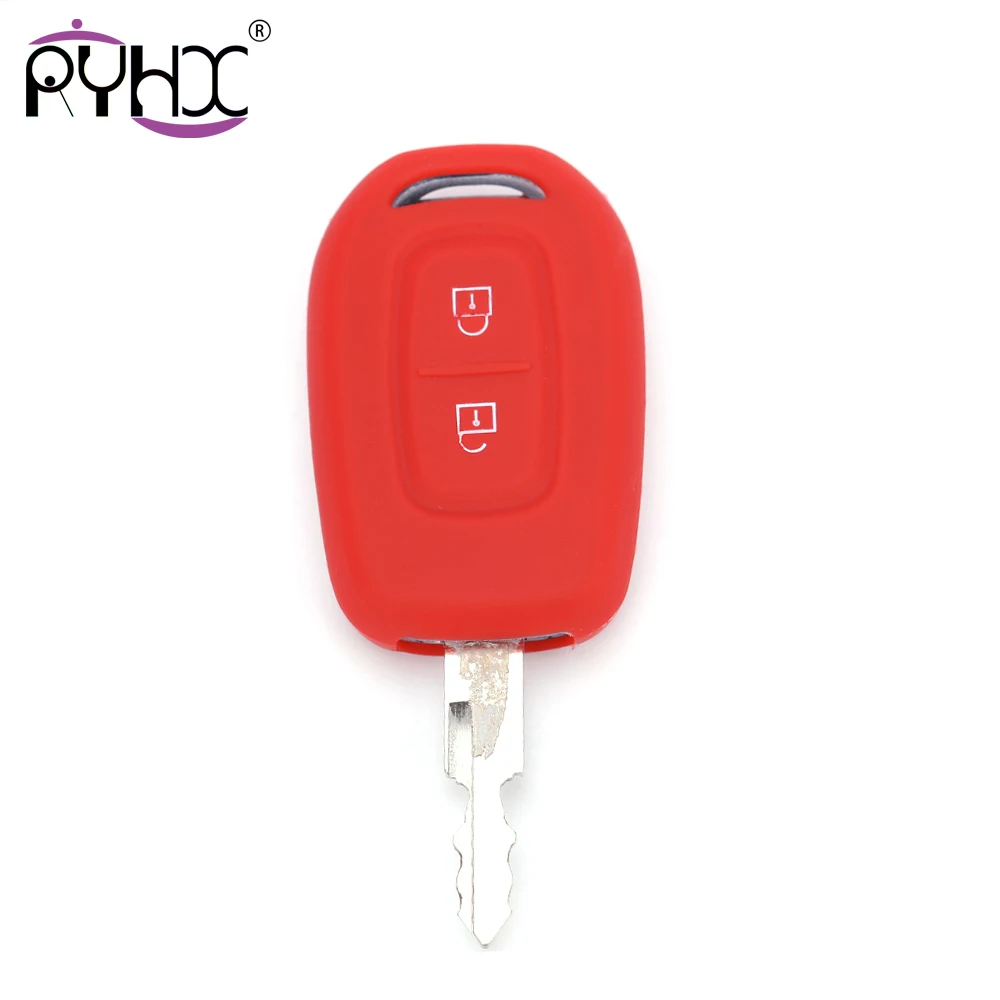 RYHX for Dacia Sandero Logan Duster 2017 2018 2019 2 Button Silicone Car Remote Key Fob Cover Accessories | Автомобили и