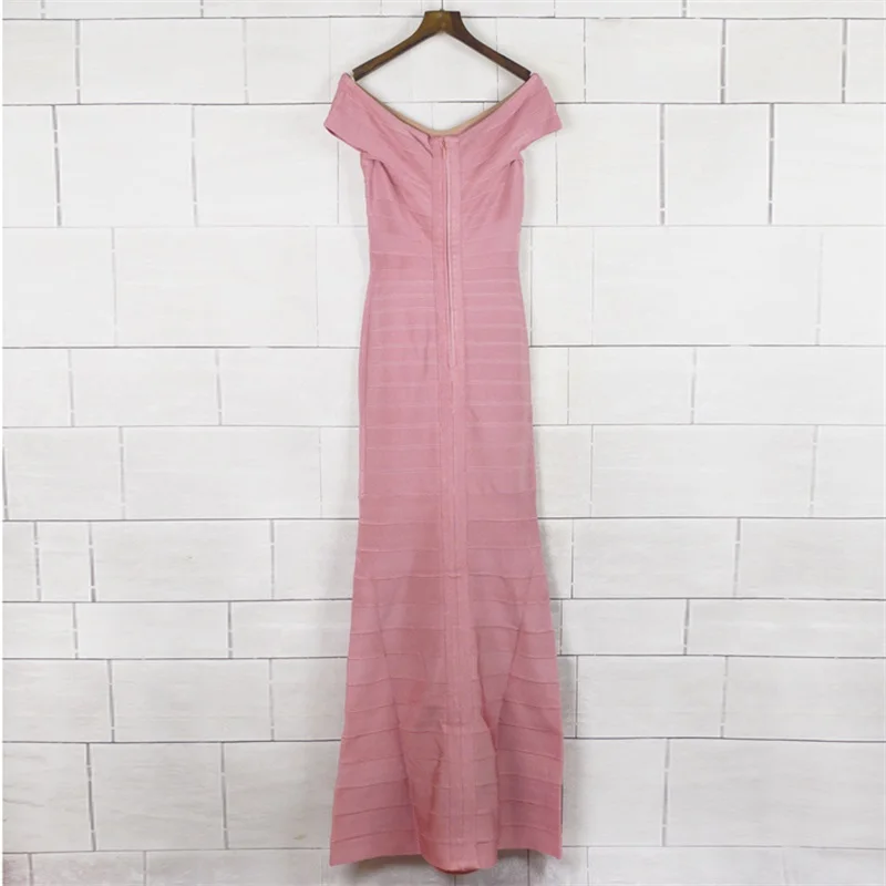New Fashion Long Bandage Mermaid Dress HL Rayon Sexy Off The Shoulder V Neck Celebrity Evening Party Women Dresses Bodycon | Женская