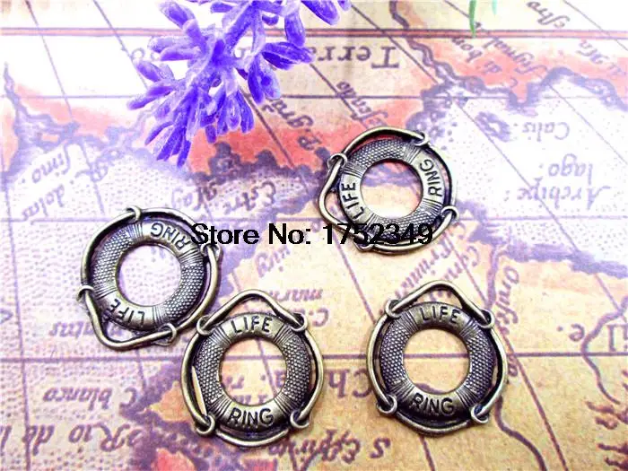 15 шт.-подвески в виде спасательного кольца, подвески в античном стиле из бронзы, для изготовления ювелирных изделий 22x24 м