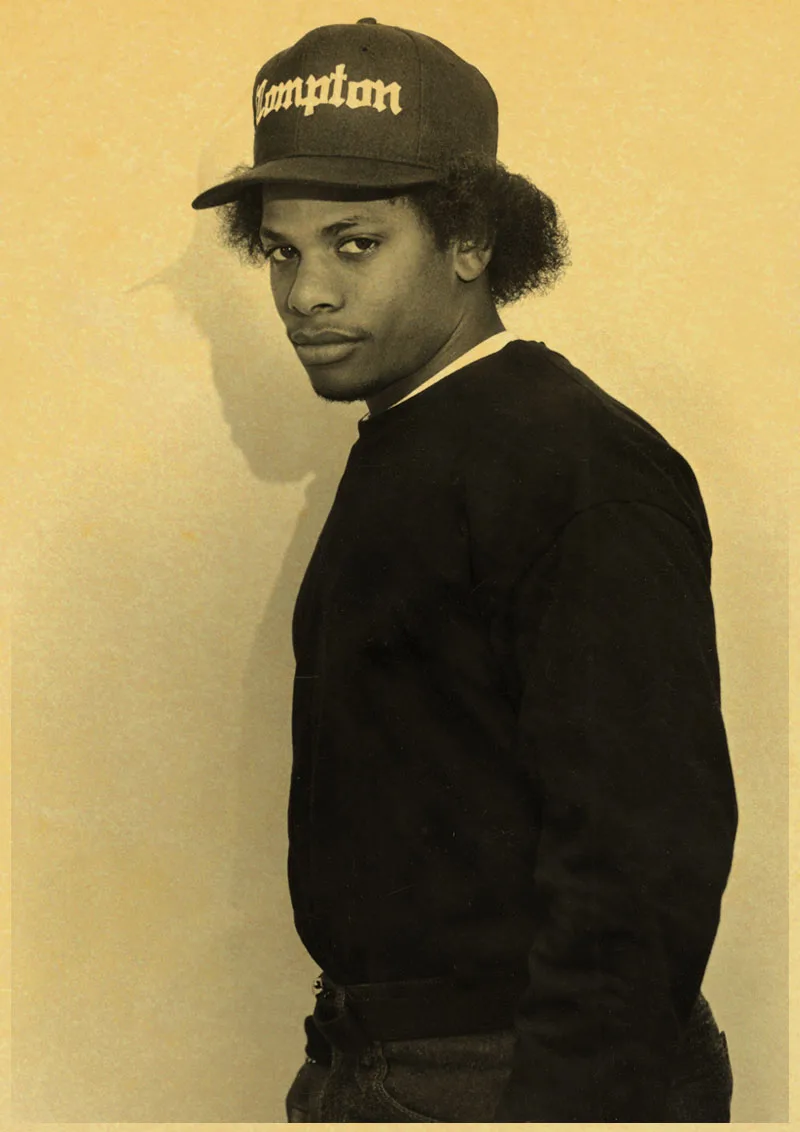 Головной убор в стиле гангста рэп rappper Eazy-E ретро постер винтажный на стену Декор