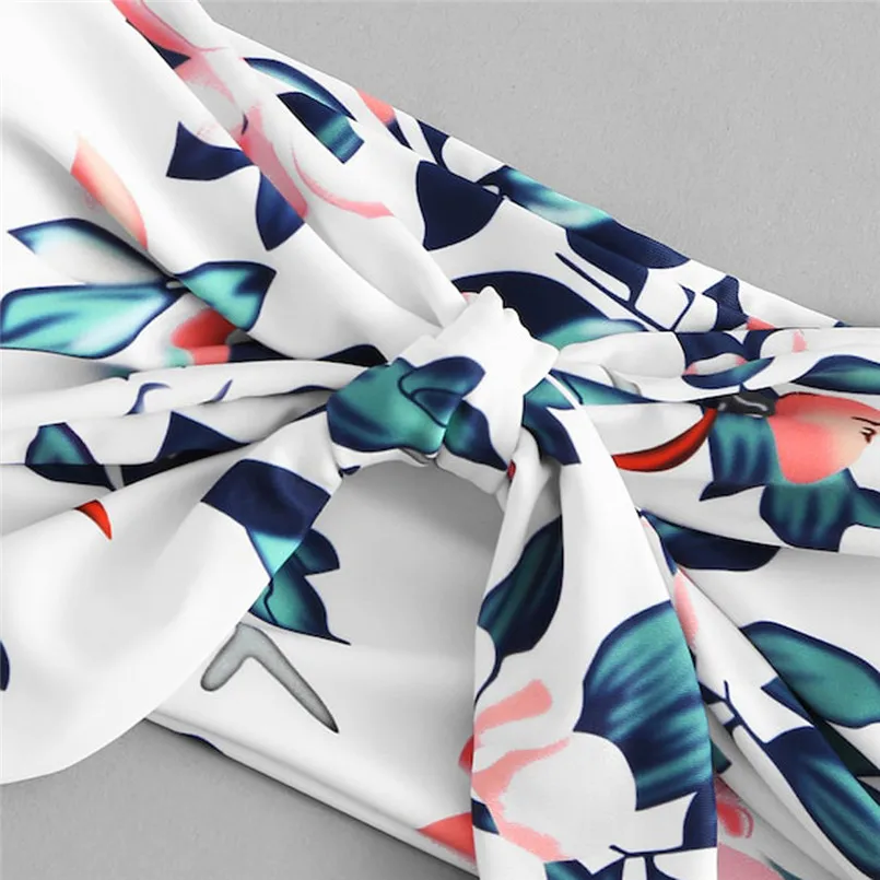 Ladies solid color split bodice bow bathing suit sexy strapless backless push up padded bra bearwear Swimwear Set 40mr26 | Женская