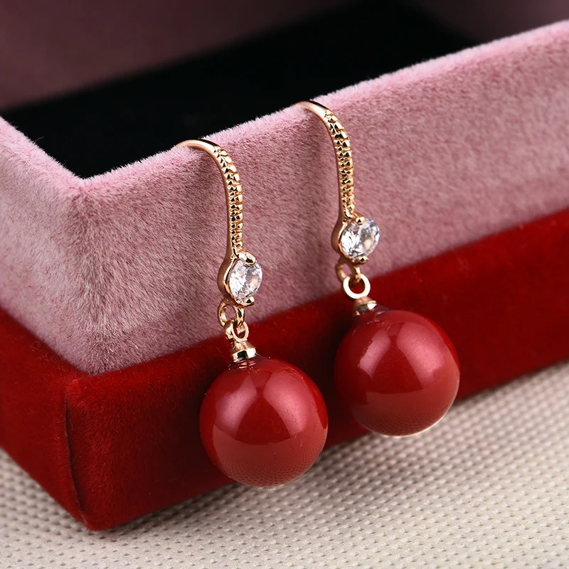 Женские серьги-подвески с искусственным жемчугом серебристые розовые