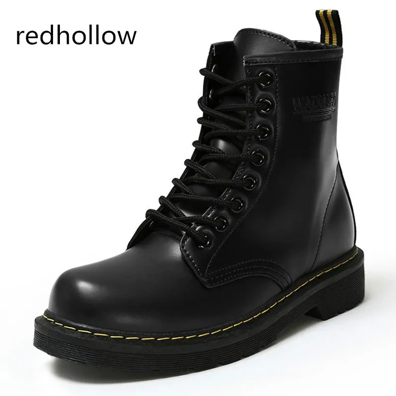 Женские Модные Ботинки martin Зимняя Теплая Обувь На Шнуровке Botas Feminina