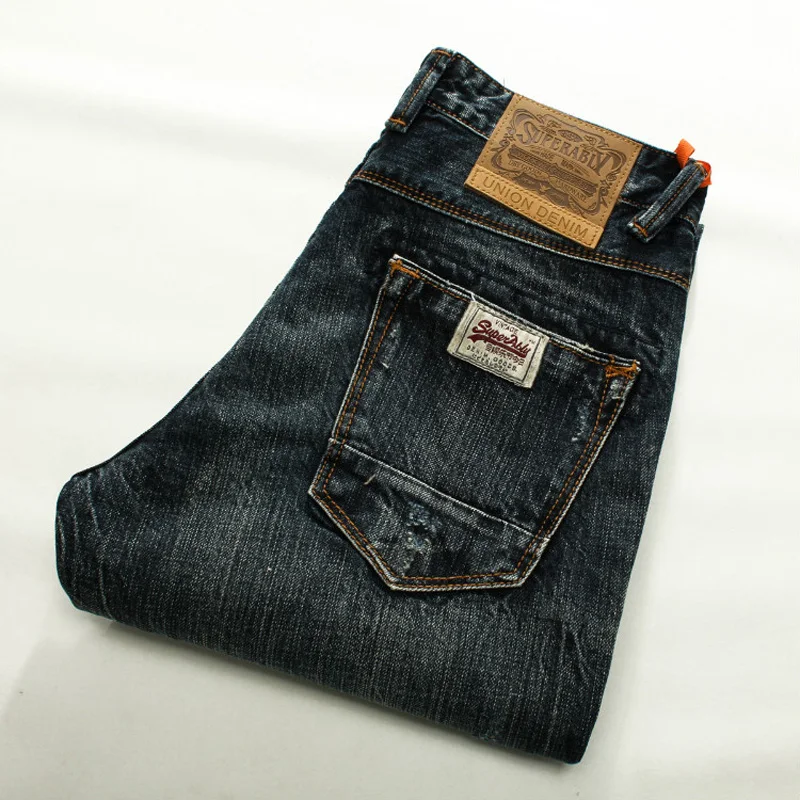 

Brand 2019 NEW regular Minimalist style Denim overalls mid waist full length male washing cowboy jeans Locomotive stysize 29-38