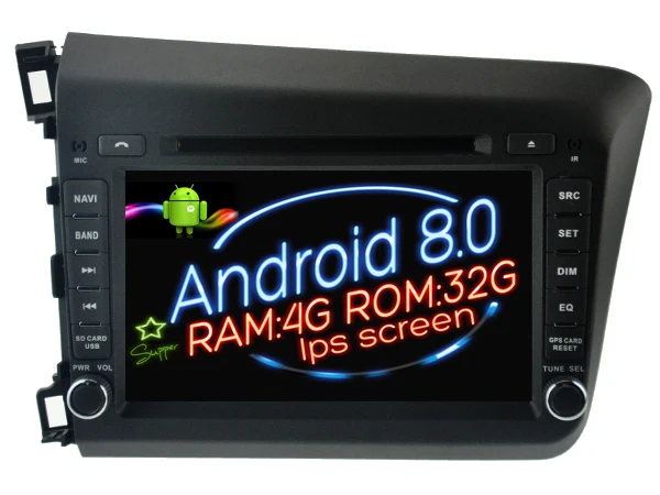 Ips экран Android 8 0 автомобильный Dvd Navi плеер для HONDA CIVIC 2012 gps suto стерео аудио