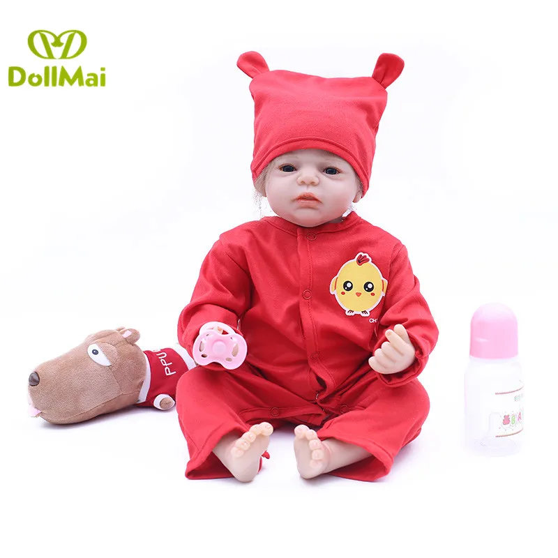 

20" bebe real reborn dolls toys silicone reborn babies dolls for child xmas gift play house toys alive bonecas reborn menina