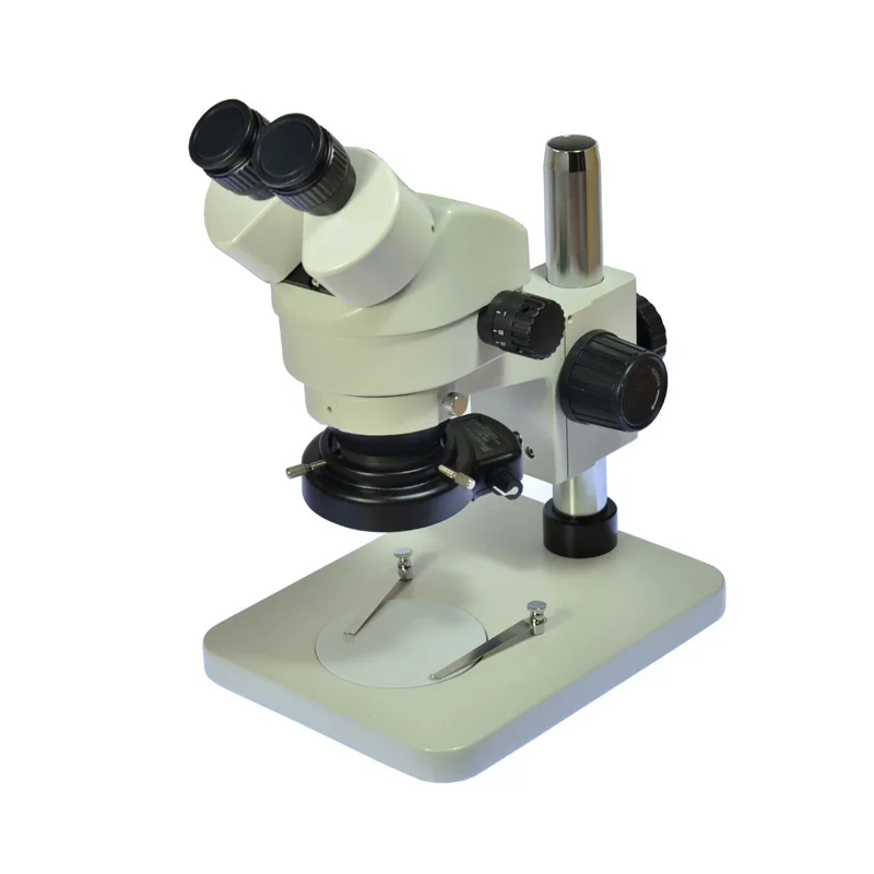 

7X-45X Inspection Dissecting Zoom Power Stereo Industry Binocular Microscope Sturdy metal pillar stand +56 LED Light Illuminator