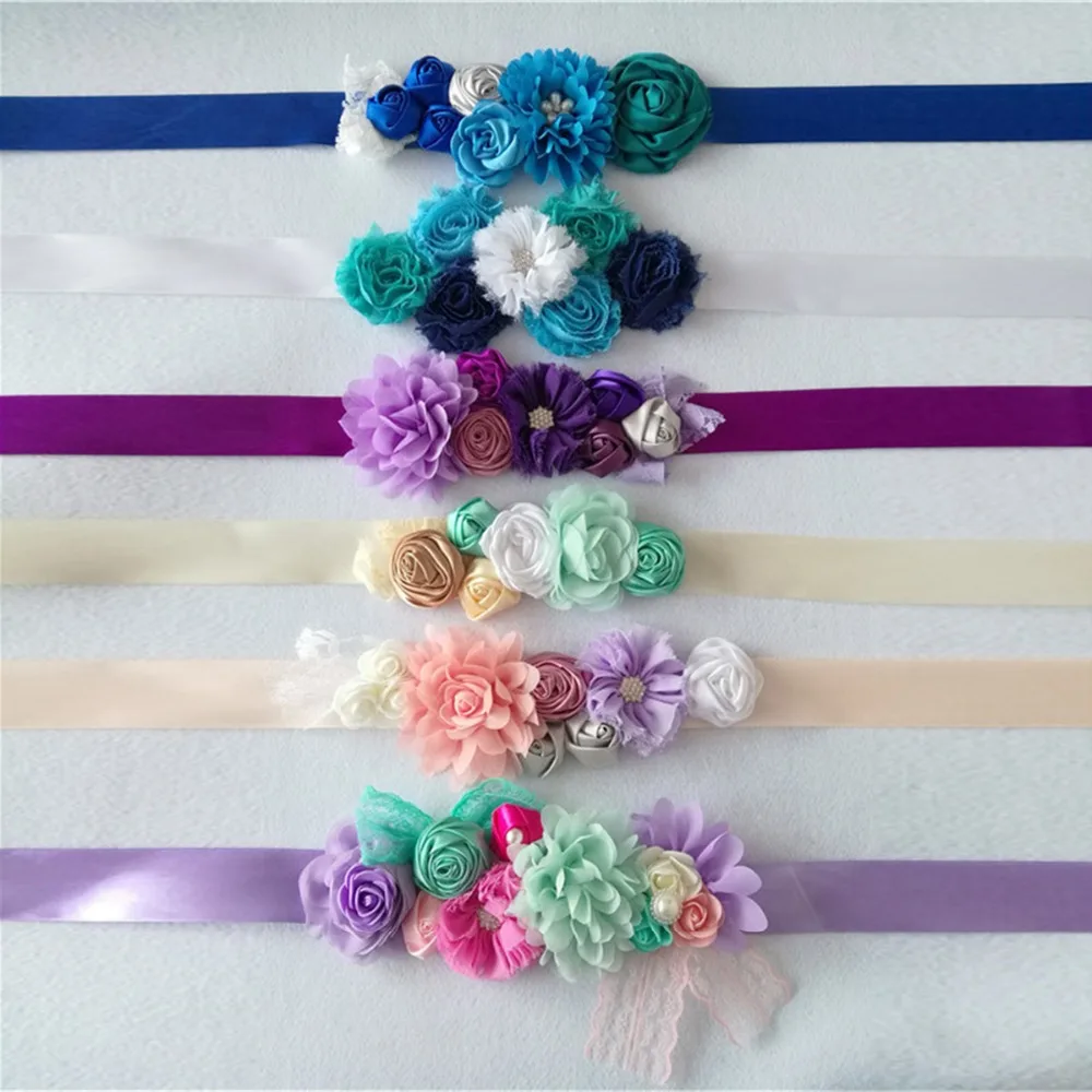 Maternity Sash for Photo Shooting Floral Photography Dress Waistband Girdle Props | Мать и ребенок
