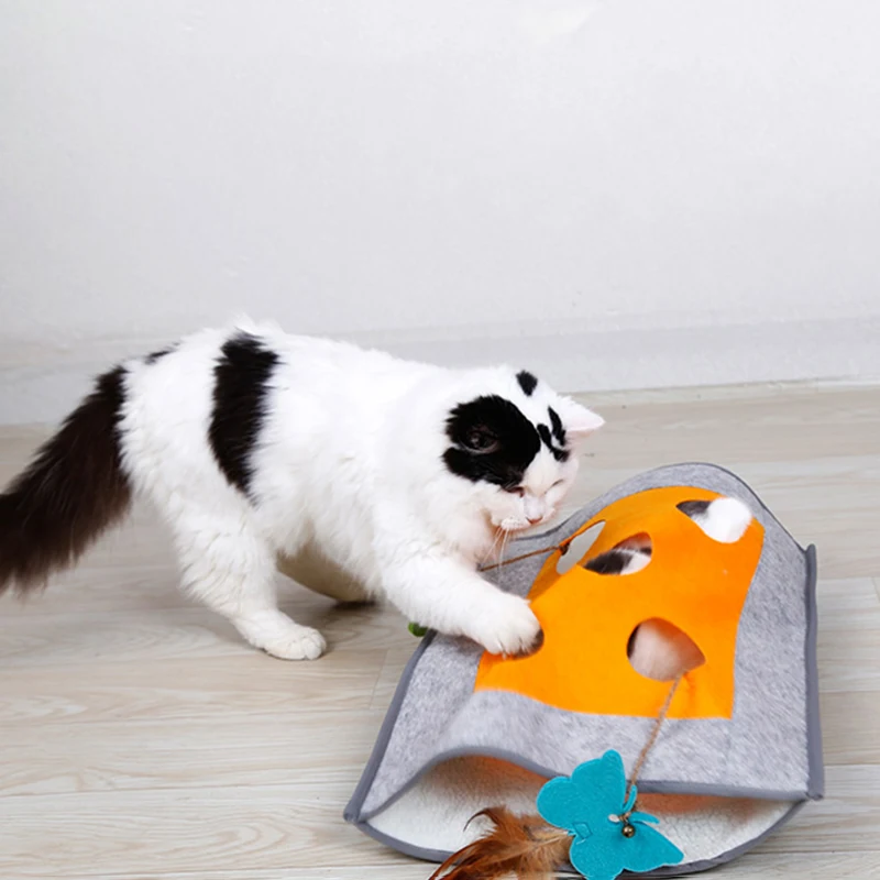 Doglemi Feel Cat Забавный коврик для домашних животных кошка игра шуршание мешок