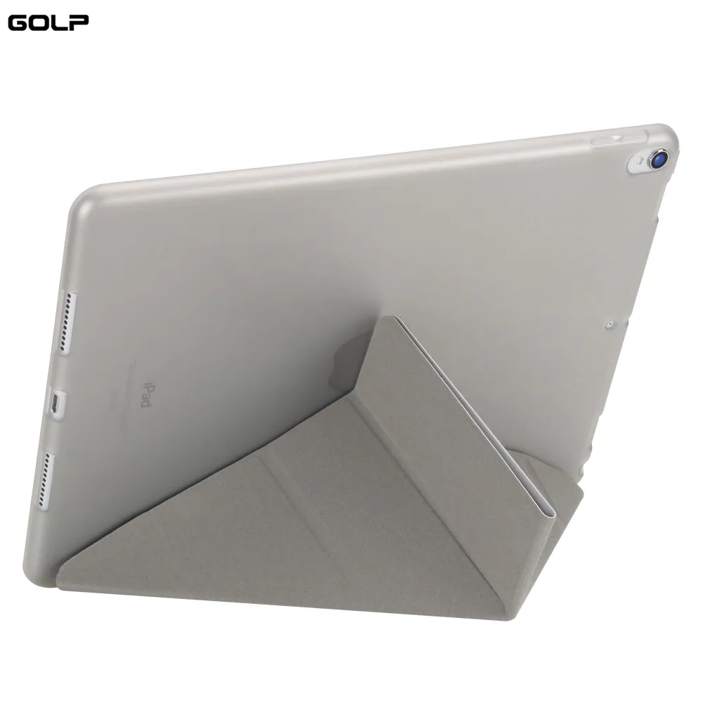 Grey Из искусственной кожи чехол для iPad Pro 10,5 дюймов ультра тонкий Смарт Обложка чехол для iPad Pro 10,5 Air 3 Мягкий силиконовый чехол - Цвет: Grey