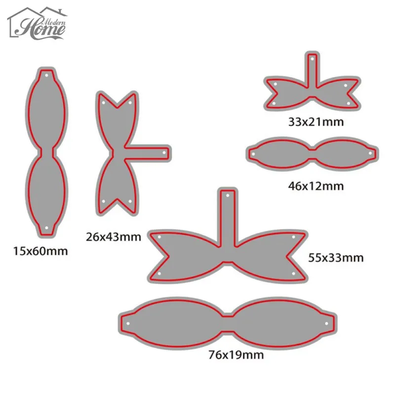 6 шт./лот банты металлические штампы трафареты Лента Сделай Сам Скрапбукинг