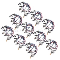 10Pcs Wiring Harness 2V2T 3 Way Box Toggle Switch Jack 4-500K Pot For Electric Guitar Replacement