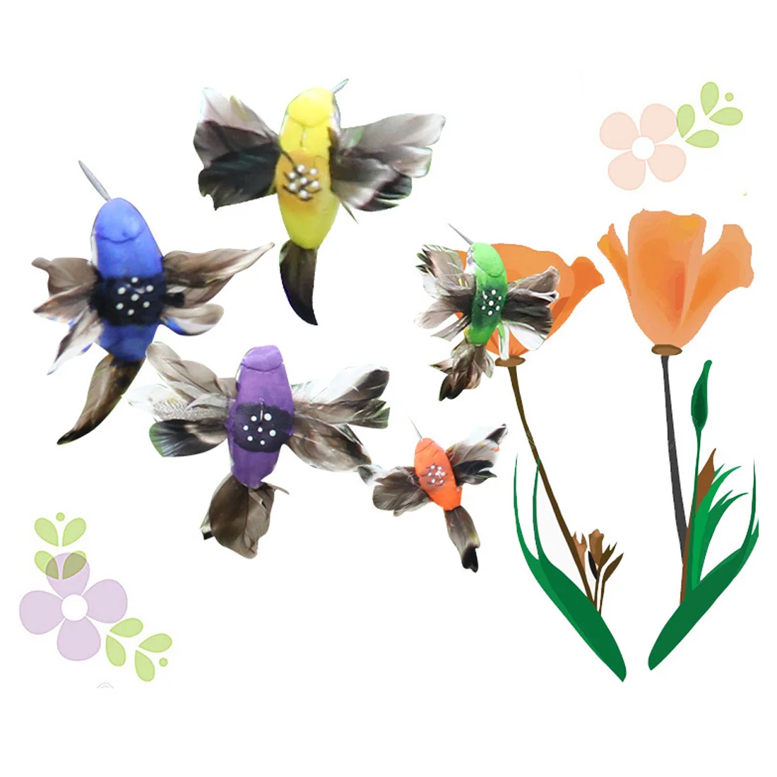 Красочная Вибрация Колибри домашний сад пасхальное украшение Солнечная энергия