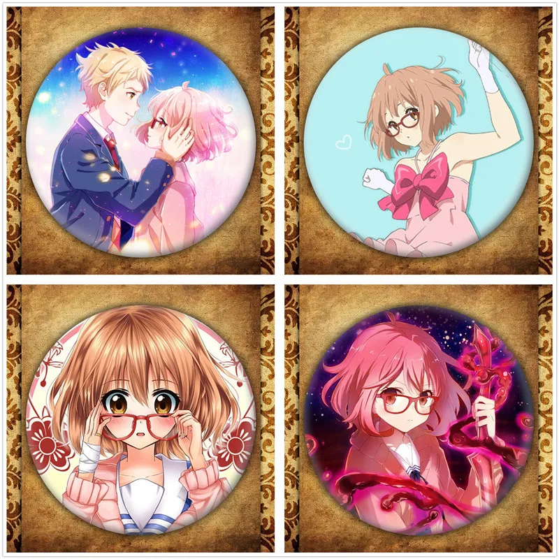 

Japanese Anime Kyokai no kanata Display Badge Fashion Cartoon Figure Kuriyama Mirai Bag Clothes Brooch Pin Jewelry Accessories