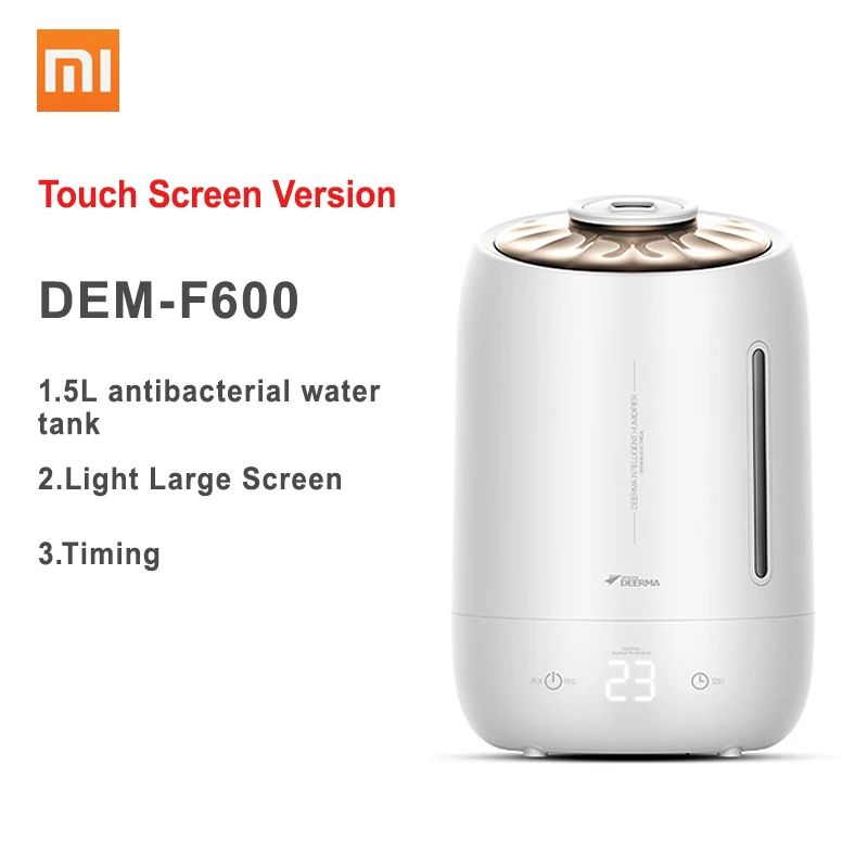 DEM-F600 Xiaomi увлажнитель воздуха DEERMA DEM-F600 диффузор бытовой очиститель воздуха ароматерапия тумана синхронизация Интеллектуальный сенсорный экран - Цвет: DEM-F600