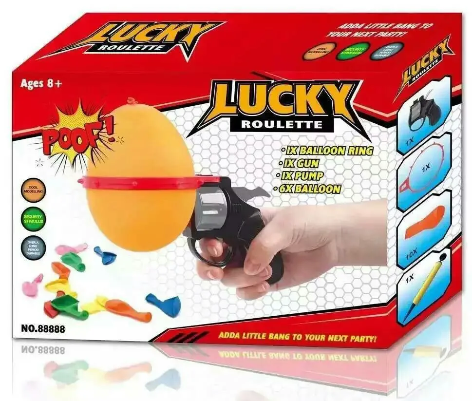 Счастливый русский рулетка модель пистолет с воздушным шаром партии хитовые