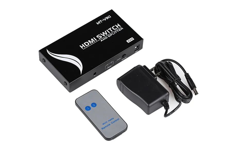 2019 оригинальный Φ 2x4 HDMI переключатель разветвитель от 2 до 4 с ИК пультом