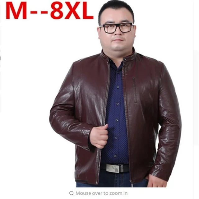 Большие размеры 10XL 9XL 8XL 6XL 5XL брендовая мужская кожаная куртка для мужчин настоящая матовая козья кожа черная мужская кожаная куртка Осенняя большая - Цвет: Beige