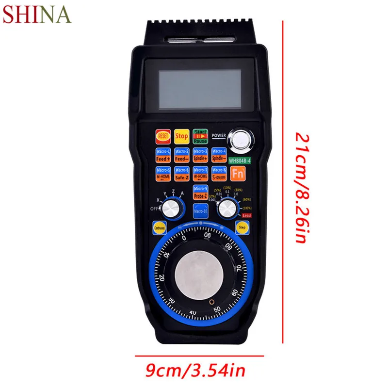 SHINA XHC Mach3 WHB04B 6 осевой USB CNC беспроводной Маховик 100PPR MPG для станка с ЧПУ|Маховик| |