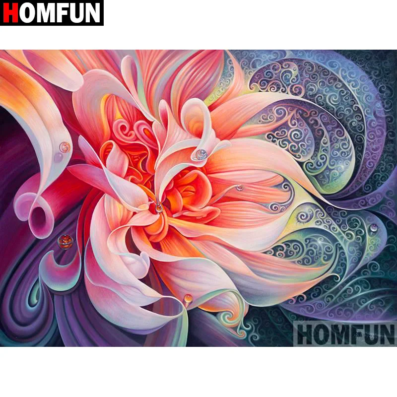 

Алмазная 5D картина HOMFUN A12161 «Цветочный пейзаж», вышивка крестиком, вышивка квадратными/круглыми стразами, «сделай сам», домашний декор, пода...