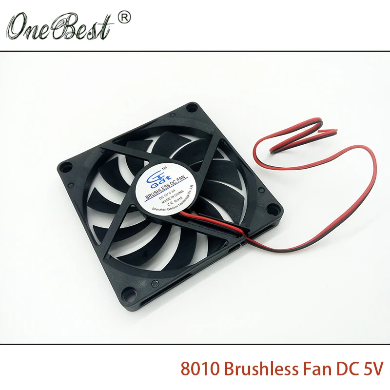 8010 бесщеточный вентилятор 5V DC 0.26A 8 см 80 мм 80X80X10mm XH2.54 2Pin Питание Вентилятор