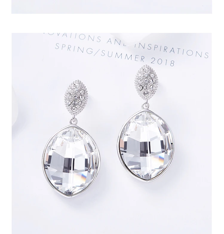 CDE, украшенные кристаллами Swarovski, серьги, ювелирное изделие, настоящее 925 пробы, серебряные серьги в форме капли воды, хорошее ювелирное изделие